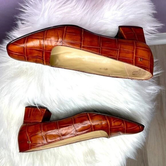 Etienne Aigner Leather Block Heel Square Toe - Picture 5 of 12